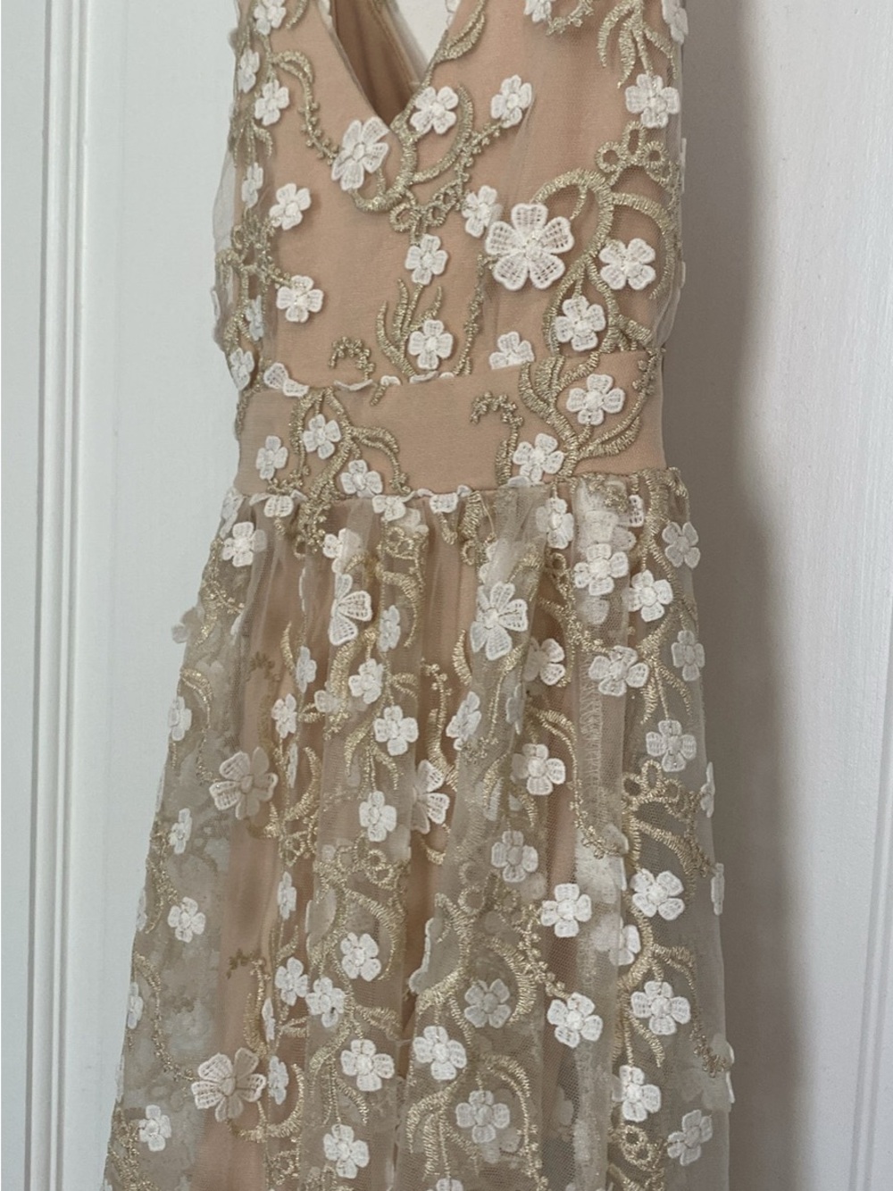 Altar'd State Floral Lace Embroidered Bridal Dress